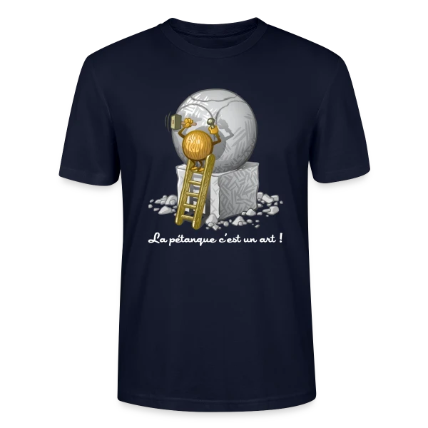 Maquette de T-shirt bio CRAFTER Stanley Stella Unisexe « L'Art de la Pétanque : Quand le Sport Rencontre le Style » à personnaliser