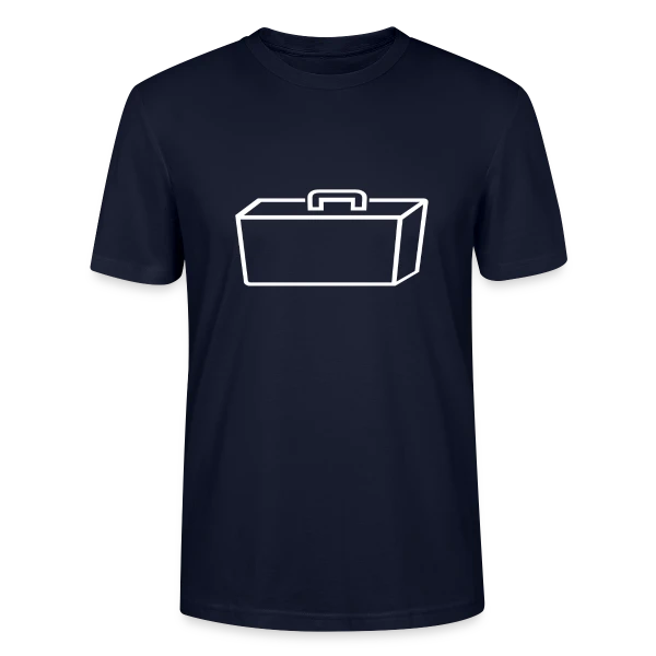 Maquette de T-shirt bio CRAFTER Stanley Stella Unisexe « Valise Blanche Épurée » à personnaliser