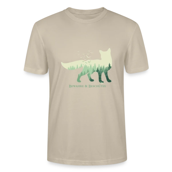 Maquette de T-shirt bio CRAFTER Stanley Stella Unisexe « Renard Forêt Mystique » à personnaliser