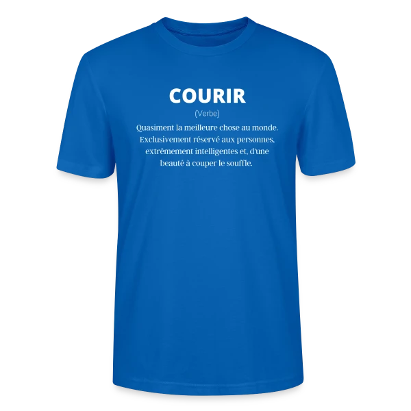 Maquette de T-shirt bio CRAFTER Stanley Stella Unisexe « Courir Définition : Run, Running, Sport & Humour » à personnaliser