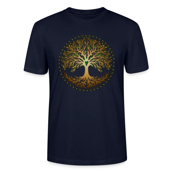 Maquette de T-shirt bio CRAFTER Stanley Stella Unisexe « Yggdrasil: Arbre de Vie Celtique & Nordique » à personnaliser