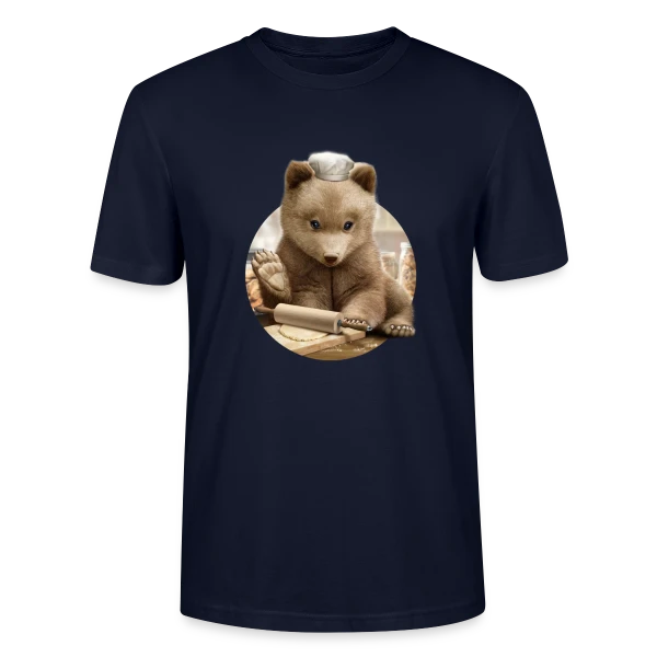 Maquette de T-shirt bio CRAFTER Stanley Stella Unisexe « Ourson Chef » à personnaliser