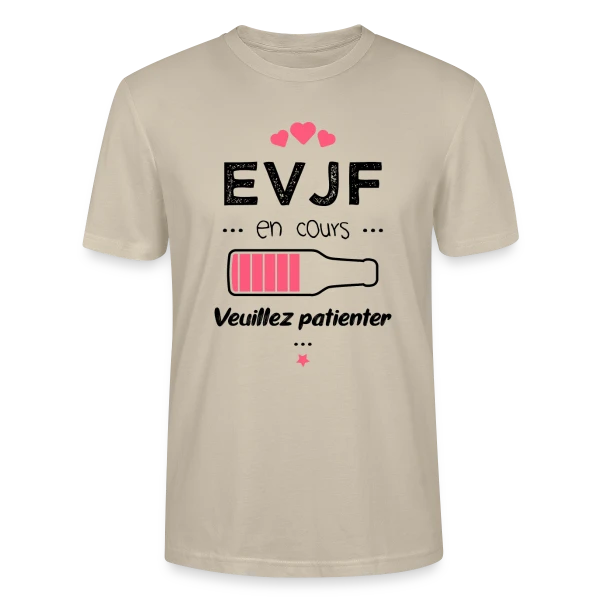 Maquette de T-shirt bio CRAFTER Stanley Stella Unisexe « EVJF en Folie ! » à personnaliser