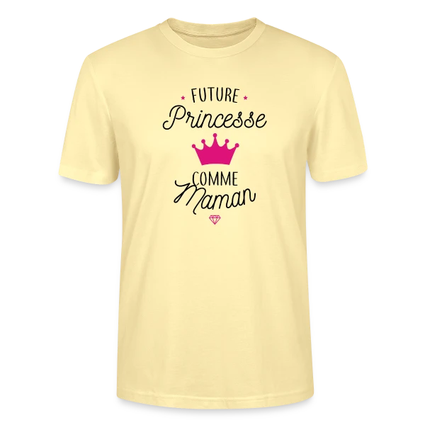 Maquette de T-shirt bio CRAFTER Stanley Stella Unisexe « Future Princesse comme Maman » à personnaliser