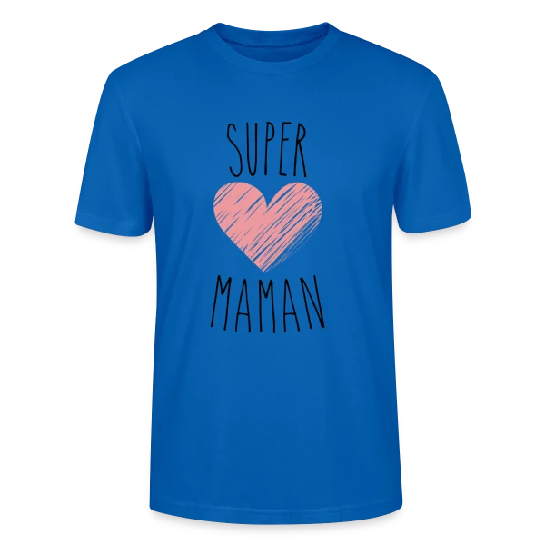 Maquette de T-shirt bio CRAFTER Stanley Stella Unisexe « Super Maman : Le T-shirt Indispensable pour votre Héroïne » à personnaliser