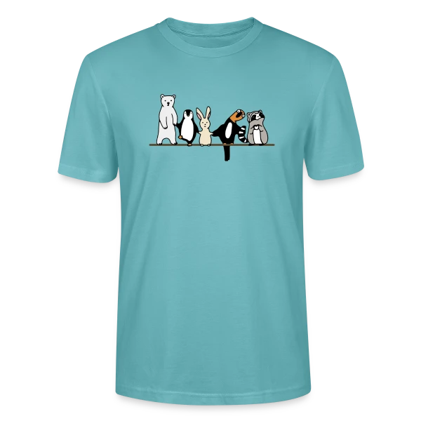 Maquette de T-shirt bio CRAFTER Stanley Stella Unisexe « Animaux Mignons Amis » à personnaliser