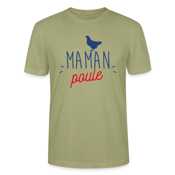 Maquette de T-shirt bio CRAFTER Stanley Stella Unisexe « Maman Poule : L'Amour Protecteur d'une Mère » à personnaliser