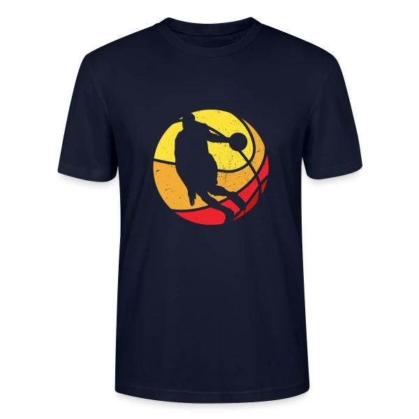 Maquette de T-shirt bio CRAFTER Stanley Stella Unisexe « Passion Basketball - Mon Sport Favori » à personnaliser