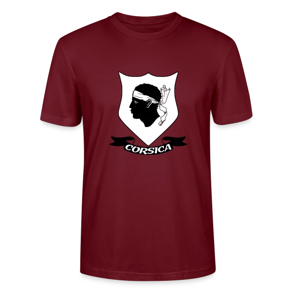 Maquette de T-shirt bio CRAFTER Stanley Stella Unisexe « Blason Tête de Maure Corse » à personnaliser
