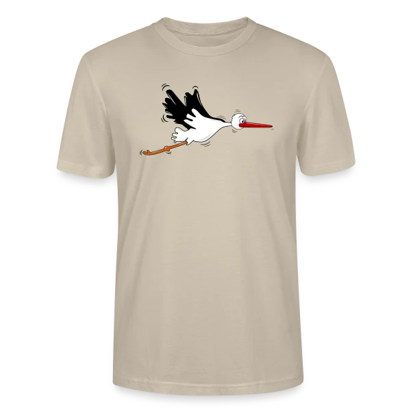 Maquette de T-shirt bio CRAFTER Stanley Stella Unisexe « Cigogne d'Alsace Animal Emblématique » à personnaliser