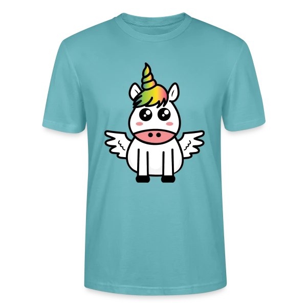 Maquette de T-shirt bio CRAFTER Stanley Stella Unisexe « Licorne Kawaii : Féérique et Magique » à personnaliser
