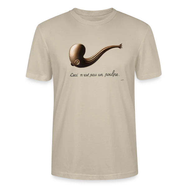 Maquette de T-shirt bio CRAFTER Stanley Stella Unisexe « Ceci n'est pas un Poulpe » à personnaliser