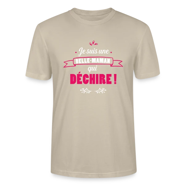 Maquette de T-shirt bio CRAFTER Stanley Stella Unisexe « Belle-Maman Qui Déchire » à personnaliser