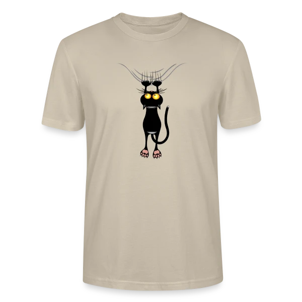 Maquette de T-shirt bio CRAFTER Stanley Stella Unisexe « Chat Griffeur Amusant » à personnaliser