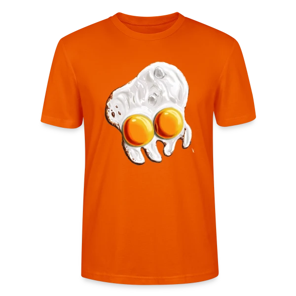 Maquette de T-shirt bio CRAFTER Stanley Stella Unisexe « Poulpoplat : L'Œuf Poulpe Insolite » à personnaliser