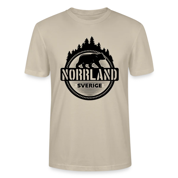 Maquette de T-shirt bio CRAFTER Stanley Stella Unisexe « Porte le Norrland : Fierté Suédoise » à personnaliser