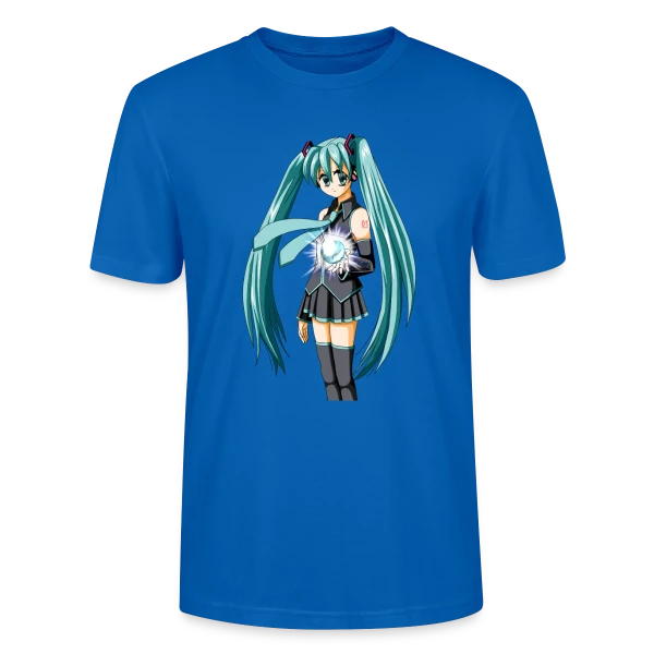 Maquette de T-shirt bio CRAFTER Stanley Stella Unisexe « Miku Manga : Jolie Fille Style Anime Kawaii » à personnaliser