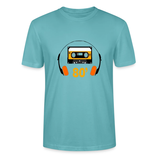 Maquette de T-shirt bio CRAFTER Stanley Stella Unisexe « Cassette Années 80 » à personnaliser