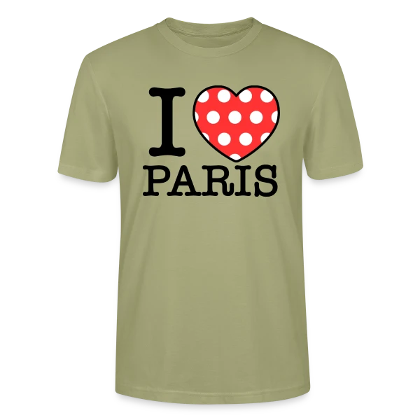Maquette de T-shirt bio CRAFTER Stanley Stella Unisexe « J'aime Paris Pois » à personnaliser