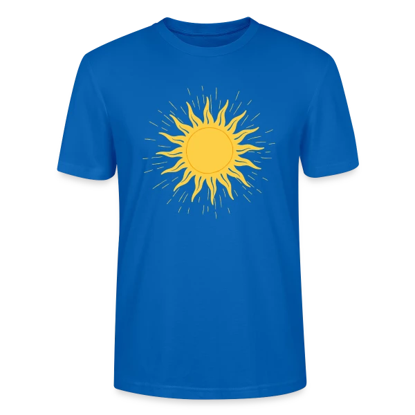 Maquette de T-shirt bio CRAFTER Stanley Stella Unisexe « Dessin de Soleil Éclatant » à personnaliser