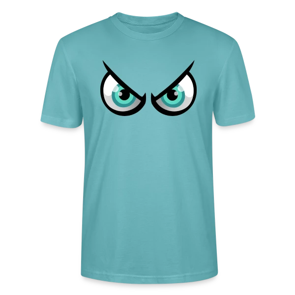 Maquette de T-shirt bio CRAFTER Stanley Stella Unisexe « Yeux Cartoon Enervés : En Mode Pas Content » à personnaliser