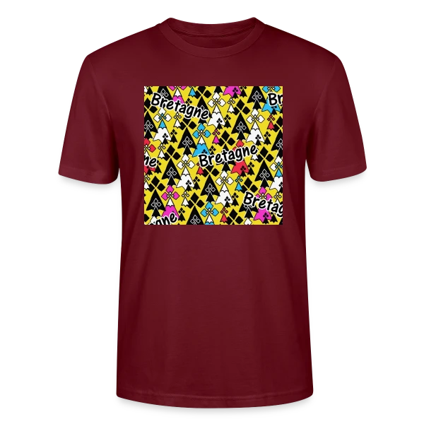 Maquette de T-shirt bio CRAFTER Stanley Stella Unisexe « Motif Pop Art Bretagne » à personnaliser