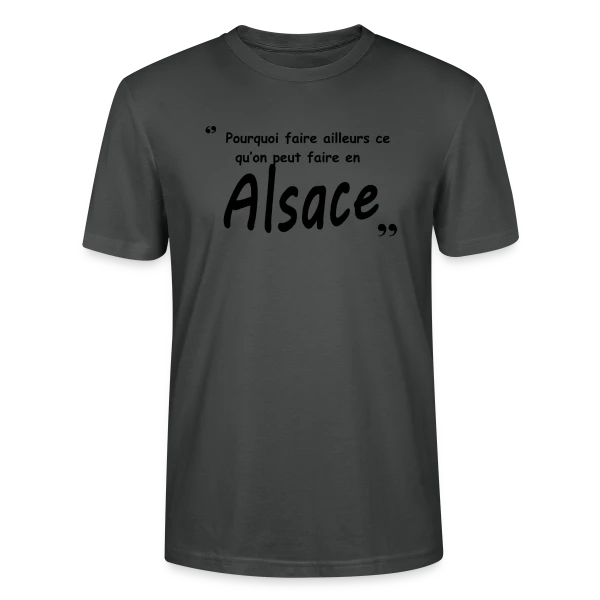 Maquette de T-shirt bio CRAFTER Stanley Stella Unisexe « Design Alsace pour Alsaciens » à personnaliser