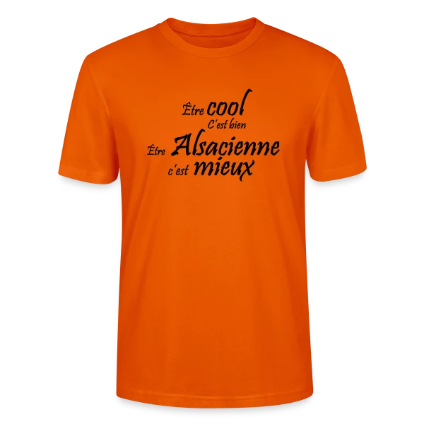Maquette de T-shirt bio CRAFTER Stanley Stella Unisexe « Fière d'être Alsacienne » à personnaliser