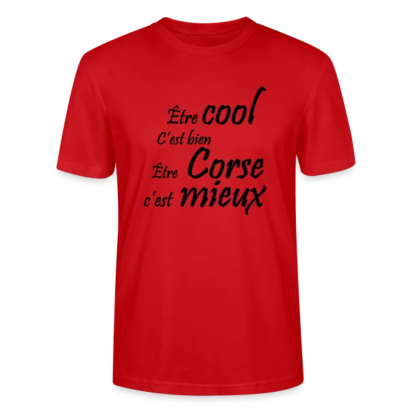 Maquette de T-shirt bio CRAFTER Stanley Stella Unisexe « Humour 'Être Corse' » à personnaliser