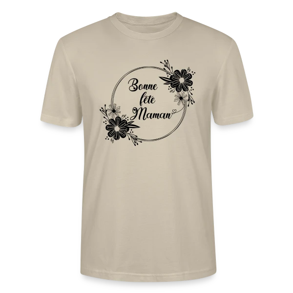 Maquette de T-shirt bio CRAFTER Stanley Stella Unisexe « Bonne Fête Maman - Cadeau Idéal » à personnaliser