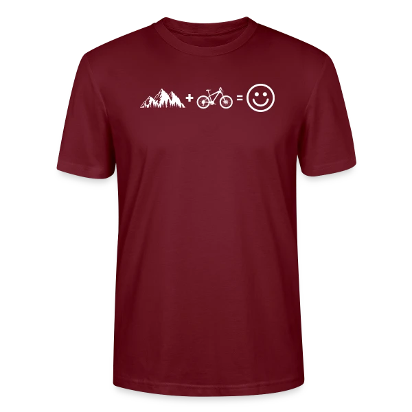 Maquette de T-shirt bio CRAFTER Stanley Stella Unisexe « VTT Bonheur Montagne » à personnaliser