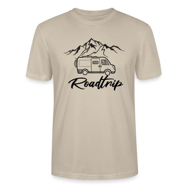 Maquette de T-shirt bio CRAFTER Stanley Stella Unisexe « Van Life Montagnes Roadtrip » à personnaliser