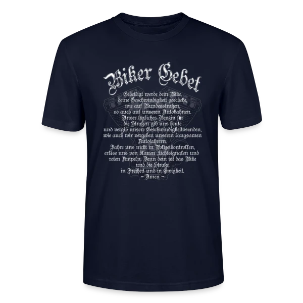 Maquette de T-shirt bio CRAFTER Stanley Stella Unisexe « Moteur V-Twin Biker Prière » à personnaliser