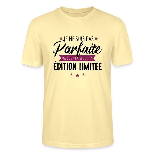 Maquette de T-shirt bio CRAFTER Stanley Stella Unisexe « Femme "Je Suis Une Édition Limitée" » à personnaliser