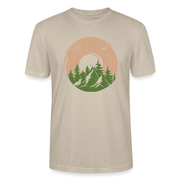 Maquette de T-shirt bio CRAFTER Stanley Stella Unisexe « Vinyle Nature Aventure Montagne » à personnaliser