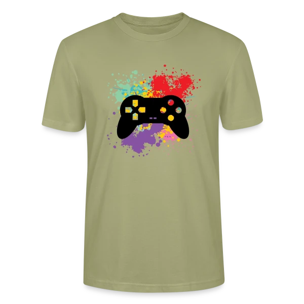 Maquette de T-shirt bio CRAFTER Stanley Stella Unisexe « Ma Console, Ma Vie : T-shirt Gamer Rétro Passion » à personnaliser