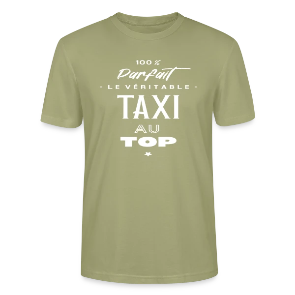Maquette de T-shirt bio CRAFTER Stanley Stella Unisexe « Taxi au Top : L'Humour sur la Route » à personnaliser