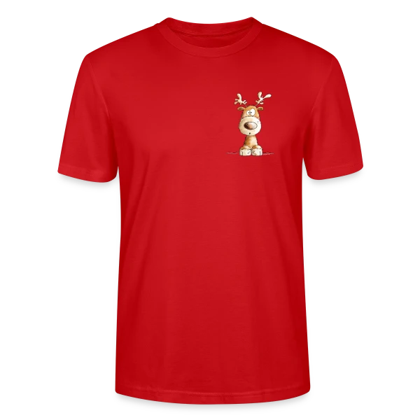 Maquette de T-shirt bio CRAFTER Stanley Stella Unisexe « Petit renne de Noël "Ho Ho Ho" - Modartis » à personnaliser