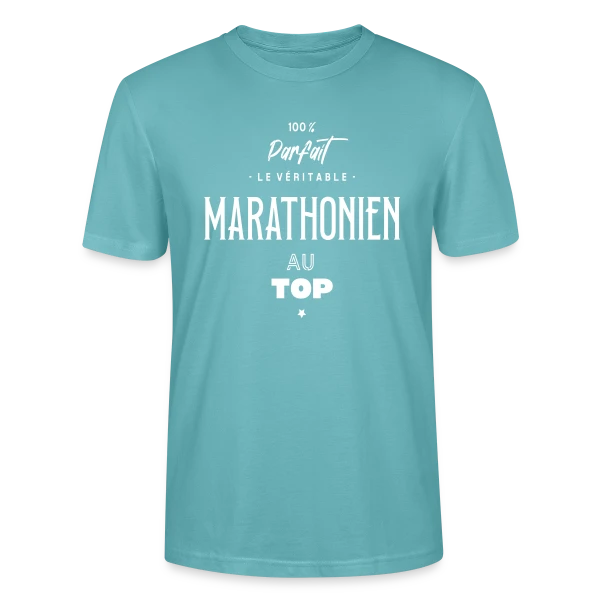 Maquette de T-shirt bio CRAFTER Stanley Stella Unisexe « Marathonien au Top » à personnaliser