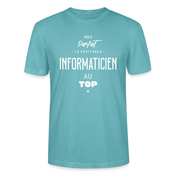 Maquette de T-shirt bio CRAFTER Stanley Stella Unisexe « L'Informaticien au Top » à personnaliser