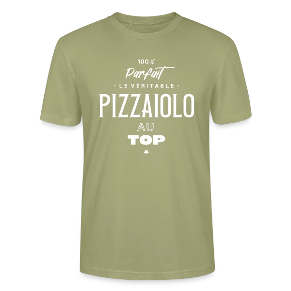 Le Vrai Maître Pizzaiolo sur T-shirt bio CRAFTER Stanley Stella Unisexe