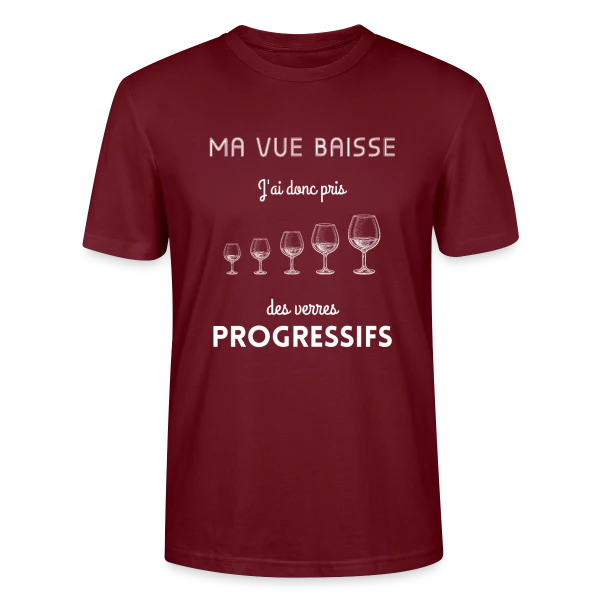 Maquette de T-shirt bio CRAFTER Stanley Stella Unisexe « Humour Vin Drôle » à personnaliser