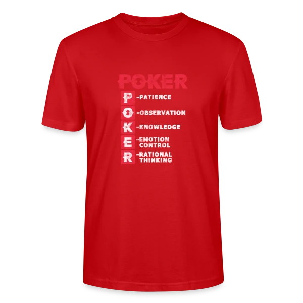 Maquette de T-shirt bio CRAFTER Stanley Stella Unisexe « La Vie est un Poker » à personnaliser