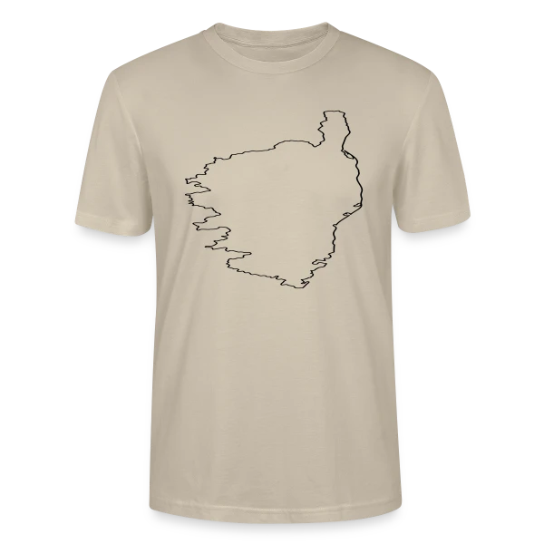 Maquette de T-shirt bio CRAFTER Stanley Stella Unisexe « Contour Carte Corse » à personnaliser