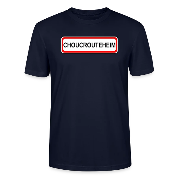 Maquette de T-shirt bio CRAFTER Stanley Stella Unisexe « Choucrouteheim: Capitale de la Choucroute » à personnaliser