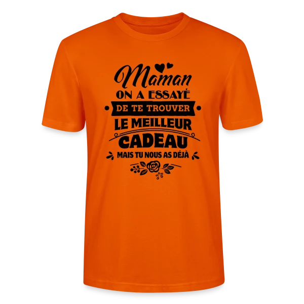 Maquette de T-shirt bio CRAFTER Stanley Stella Unisexe « Fête des Mères: Maman, Tu es Notre Plus Beau Cadeau » à personnaliser