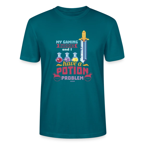 Maquette de T-shirt bio CRAFTER Stanley Stella Unisexe « Game Nerd - Console Gaming & Manette » à personnaliser