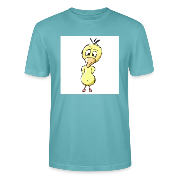 Maquette de T-shirt bio CRAFTER Stanley Stella Unisexe « Caneton Timide et Drôle » à personnaliser
