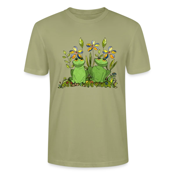 Maquette de T-shirt bio CRAFTER Stanley Stella Unisexe « Craquant Motif Grenouille » à personnaliser