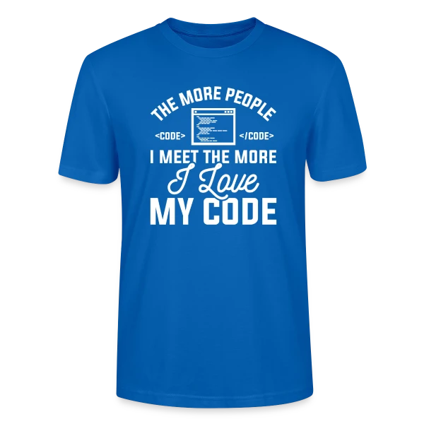 Maquette de T-shirt bio CRAFTER Stanley Stella Unisexe « 'I Love My Code' - Développeur Passionné » à personnaliser